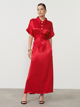 Платье из вискозы 90223 красное