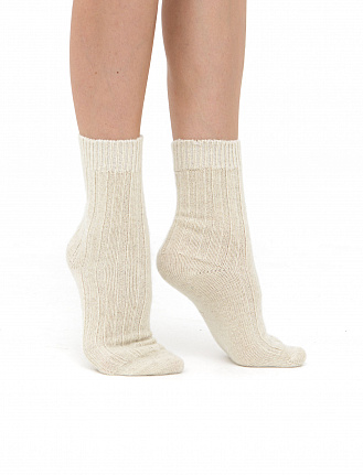 Теплые носки из 100% шерсти бежевые